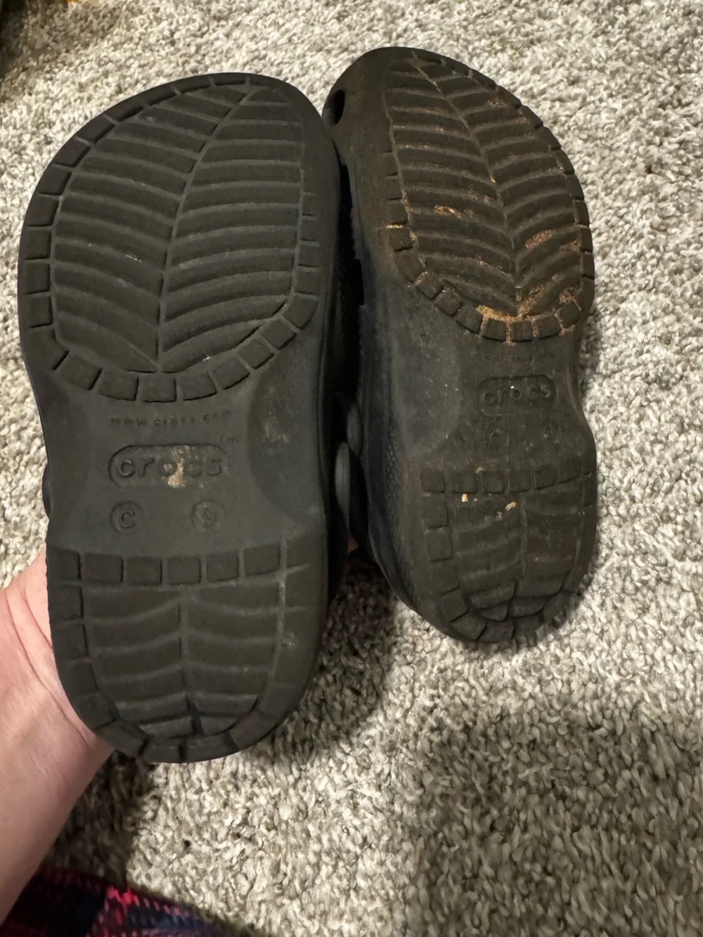 Used Baya Black Crocs Toddler Boy Girls C9 Small Kids 9 Summer shoes